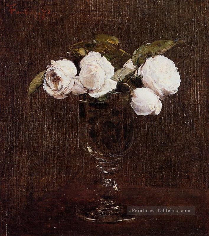 Vase de Roses Henri Fantin Latour Peintures à l'huile